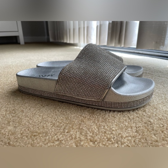 Anna Rhinestone Bling Sandal / Slides 8.5 - Picture 2 of 5
